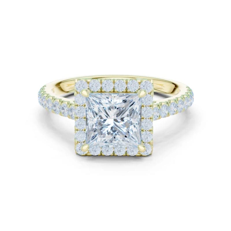 Princess Cut Diamond Ring - Yellow Gold